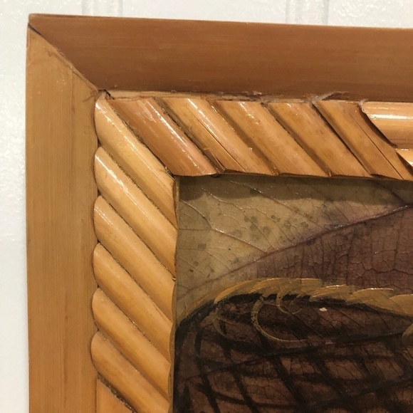 VINTAGE 1960s Tobacco Leaf Oil Painting, Framed and Signed - Picture 9 of 11